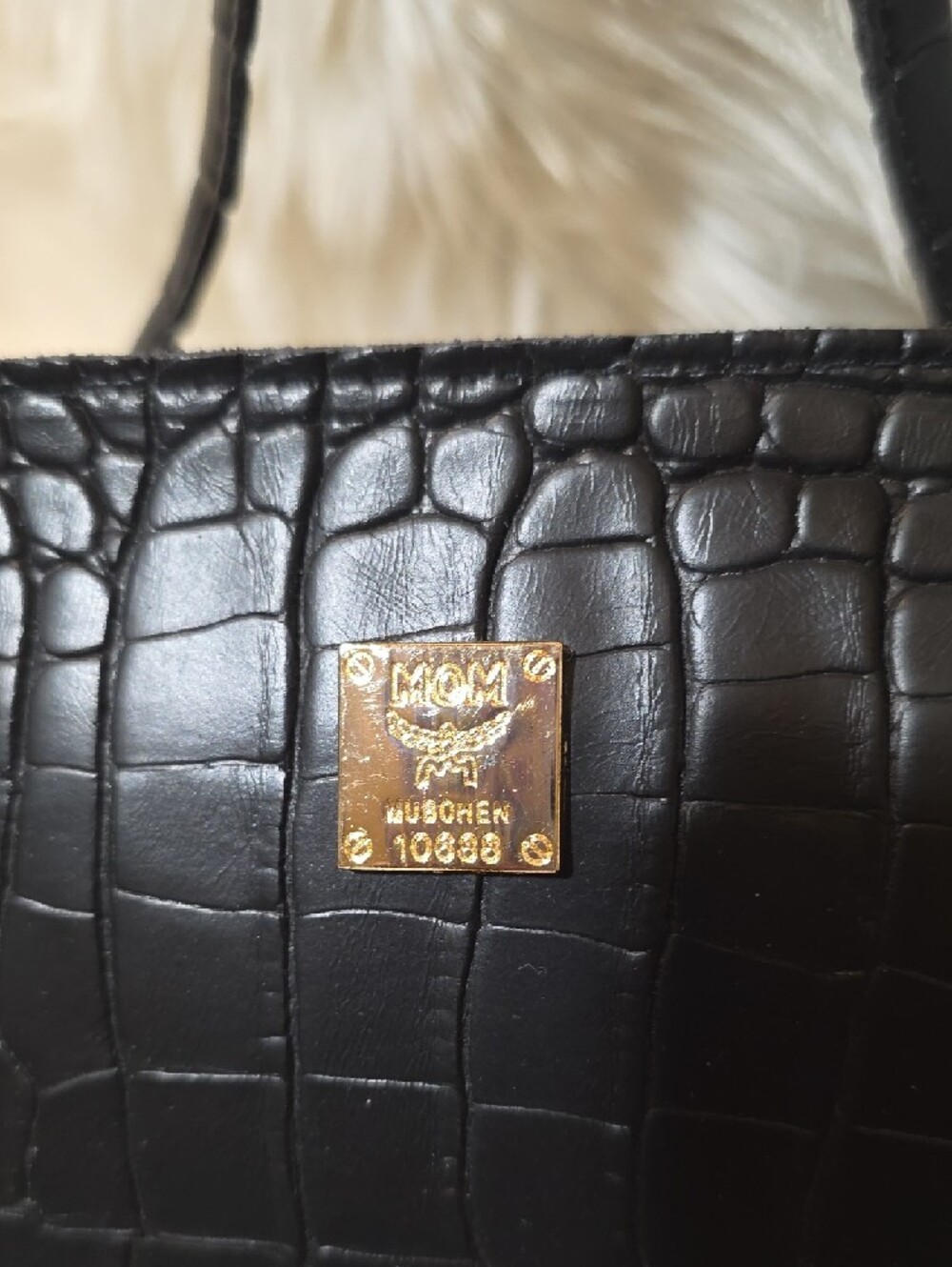 Faux croc stamped  cosmetic mini bag - Picture 2 of 8